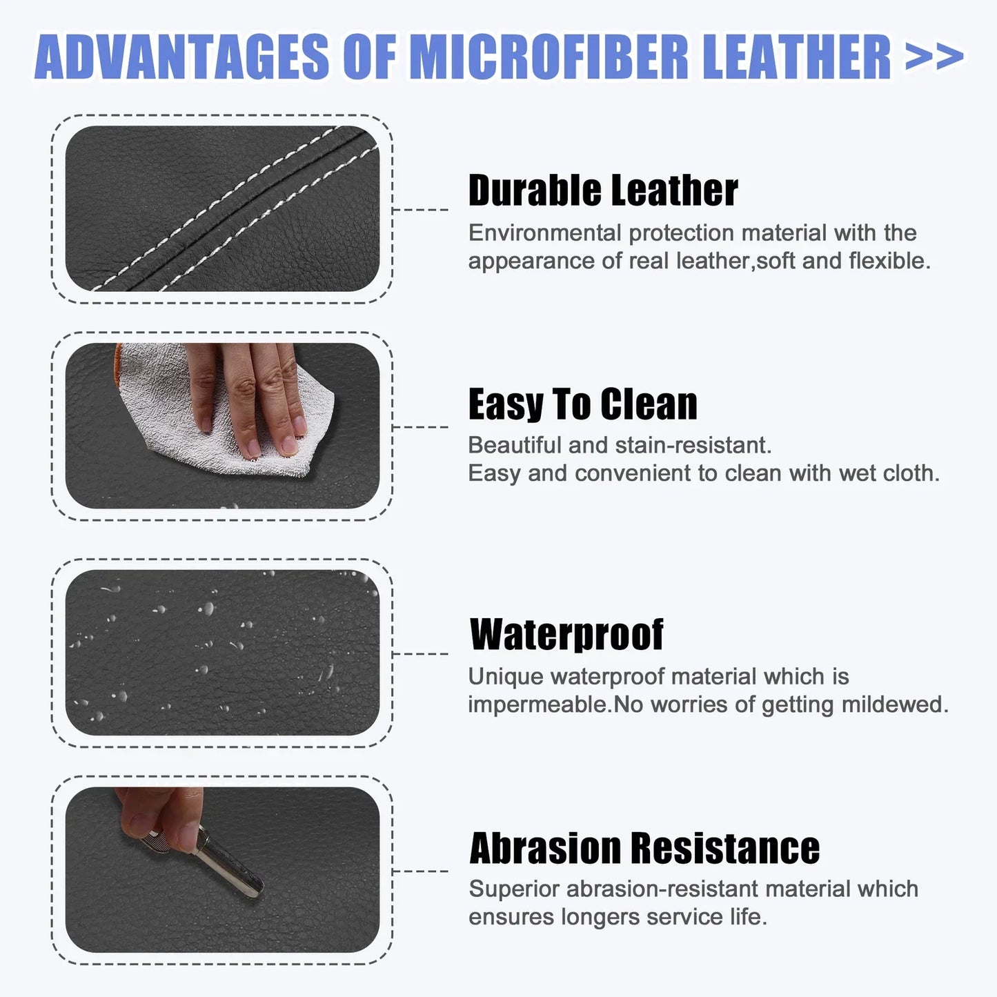 Center Console Armrest Cover for Hyundai Tucson (2016-2021) Black Gray Stitching