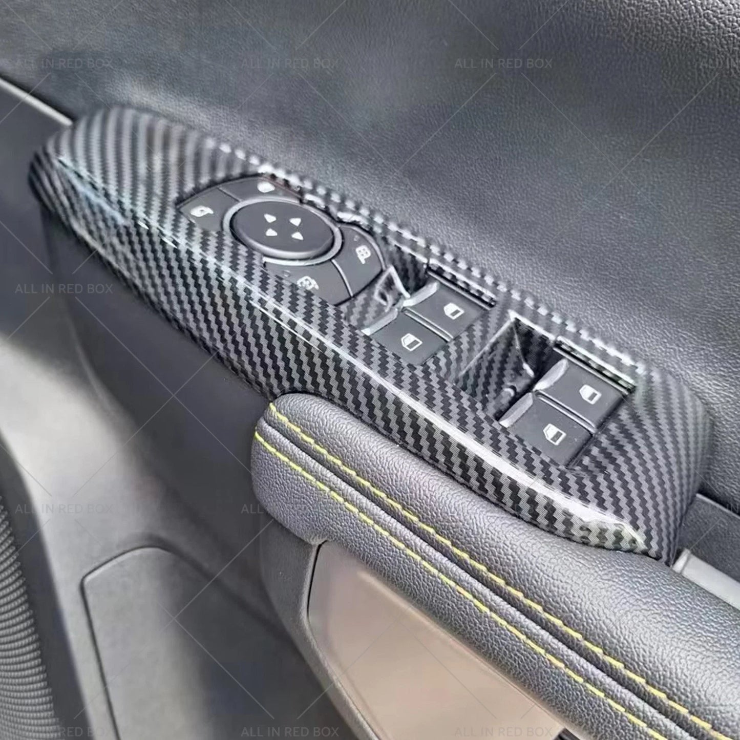 4 x Carbon Window Control Panel Switch Covers for Ford Ranger