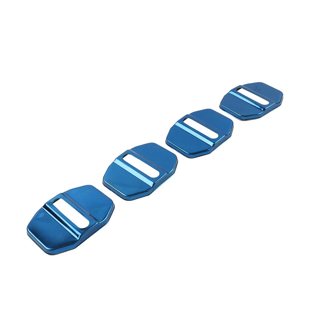 Blue Door Lock Protective Covers for BMW F40, F45, Benz C-Class, Maserati