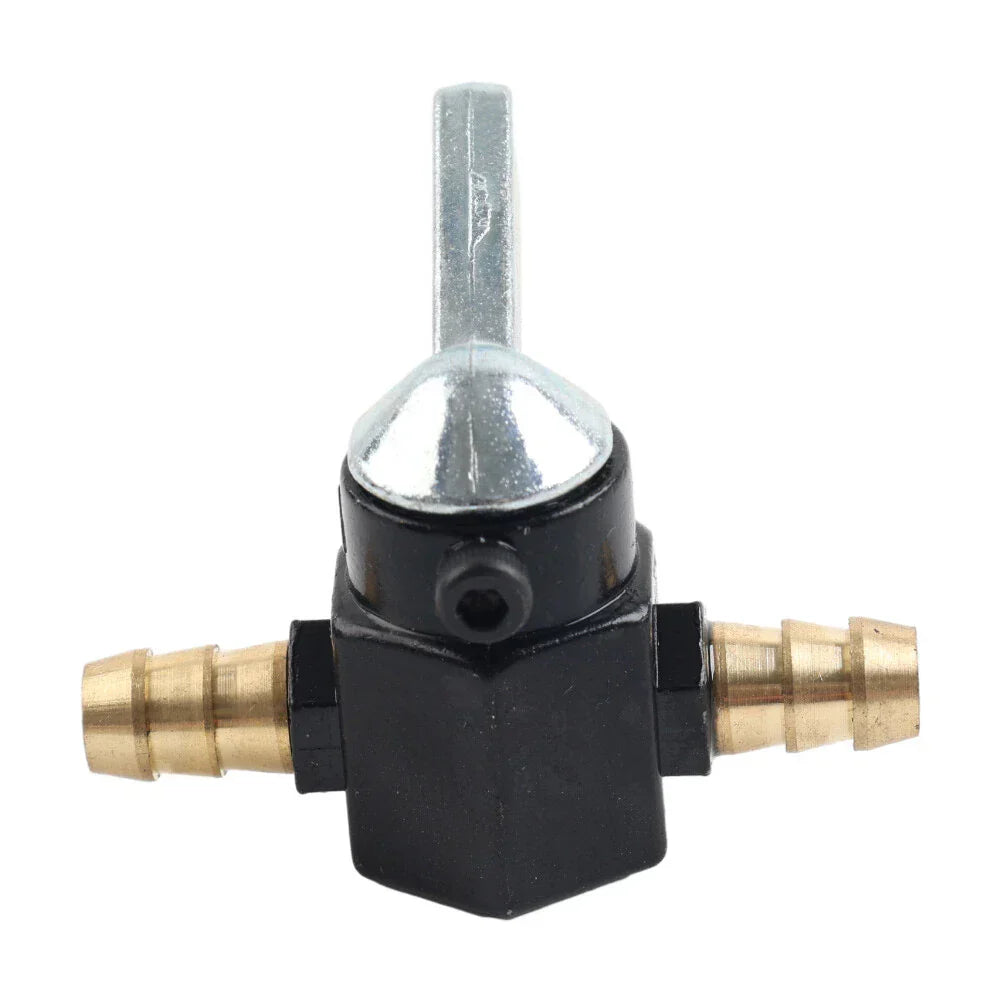 8mm On-Off Fuel Tap Gas Valve Petcock for Motorcycle Inline Black