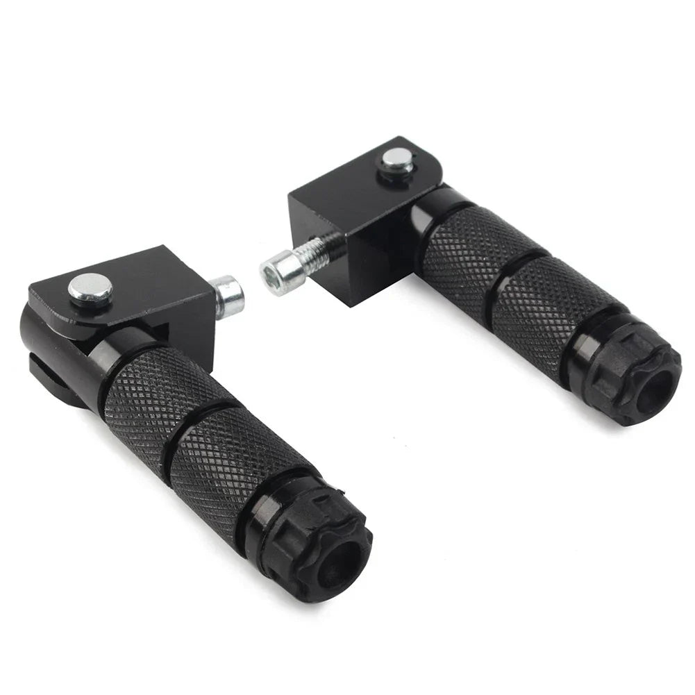 8mm Folding Footpegs for Electric Motor Bicycle ATV Black