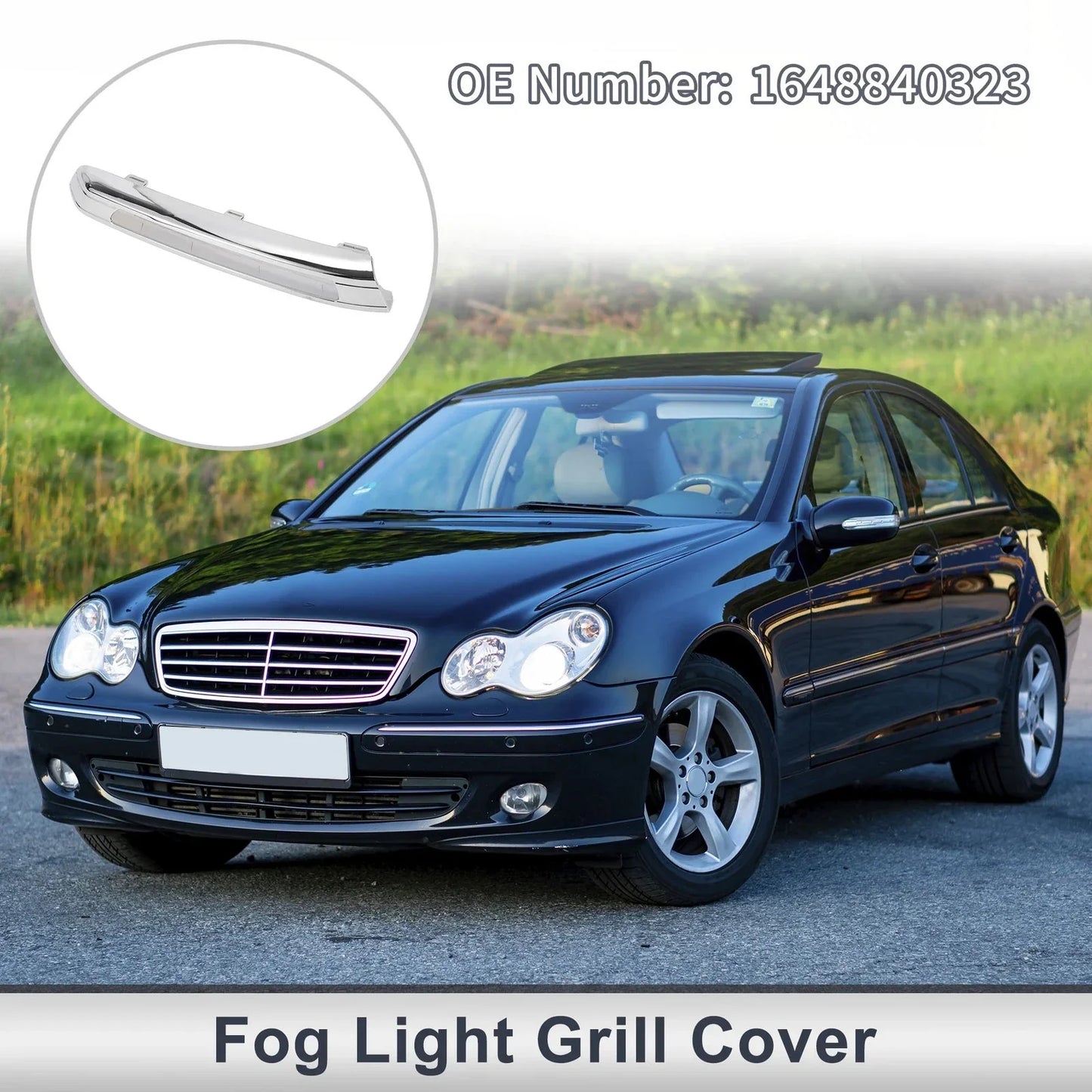 Front Left Fog Light Grill for Mercedes Benz W164 (2010-2012)