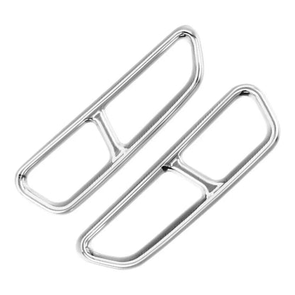Stainless Steel Exhaust Muffler Tail Pipe Trim Cover for Audi A6 S6 (2015-2018)