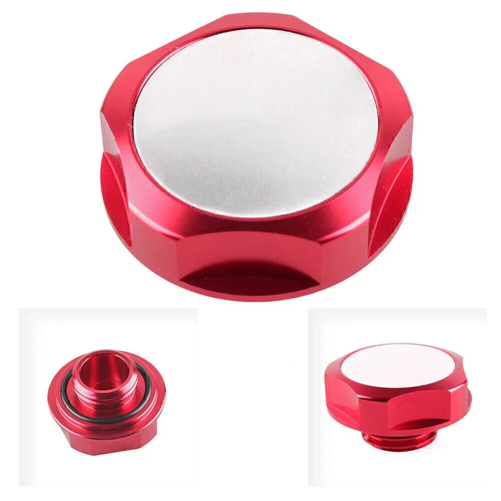 Red Engine Oil Filler Cap & Fuel Tank Cover for Nissan Models
