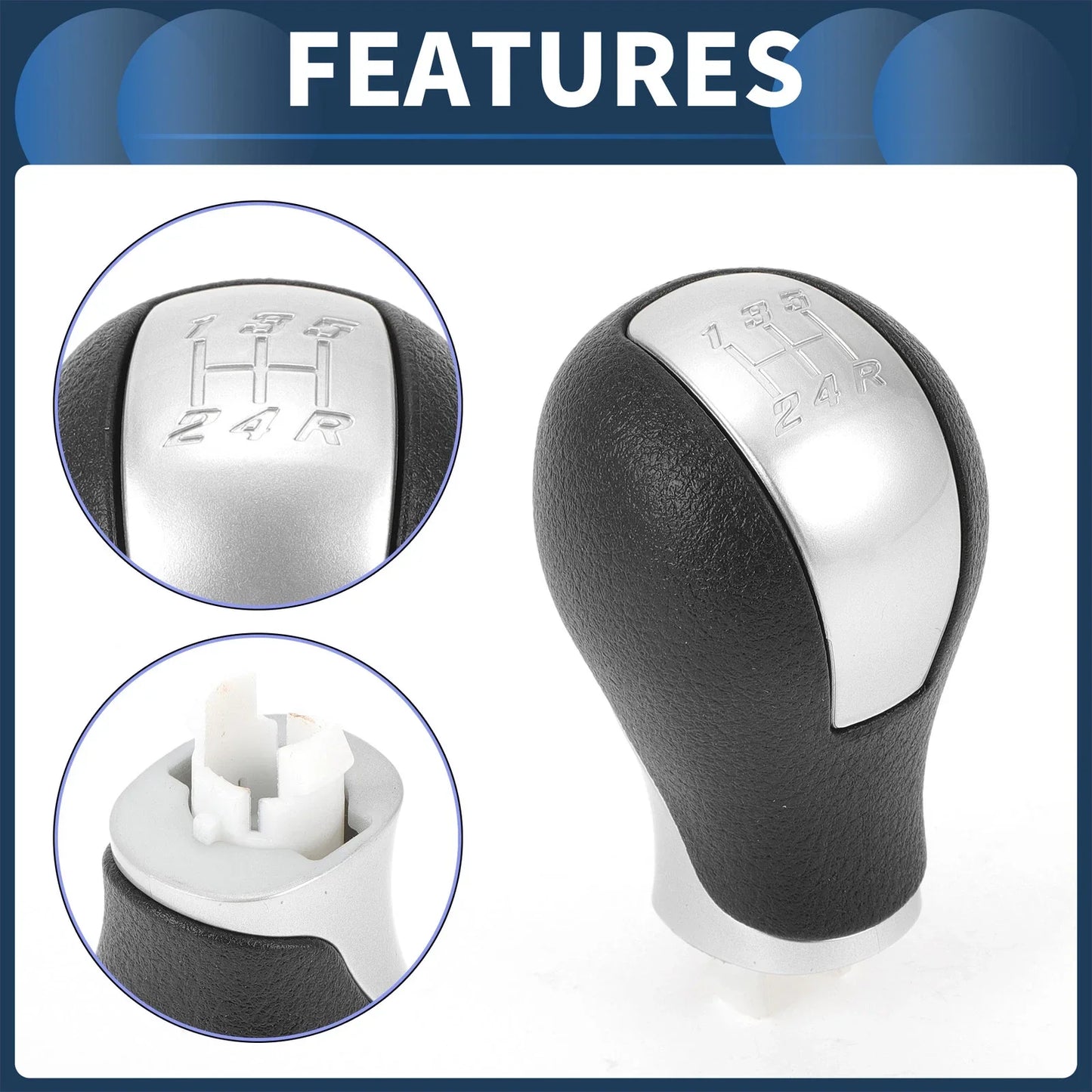 5 Speed Gear Shift Knob for Honda Civic (2012-2015) - Durable Plastic