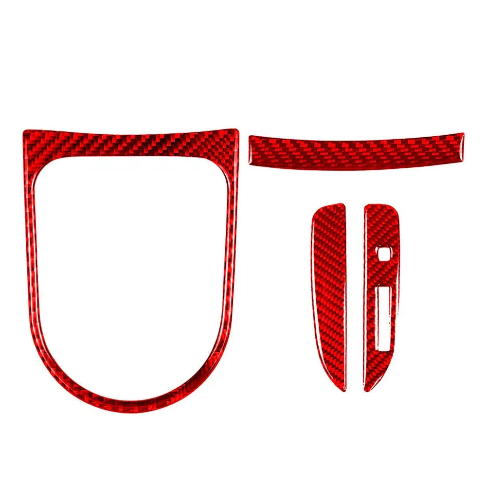 Center Console Gear Shift Box Cover Trim for Ford Mustang (2015-2023) Red