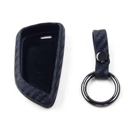 Carbon Fiber Texture Key Cover Case for BMW F45 F46 G30 G31 G32 G11 (2012-2023)