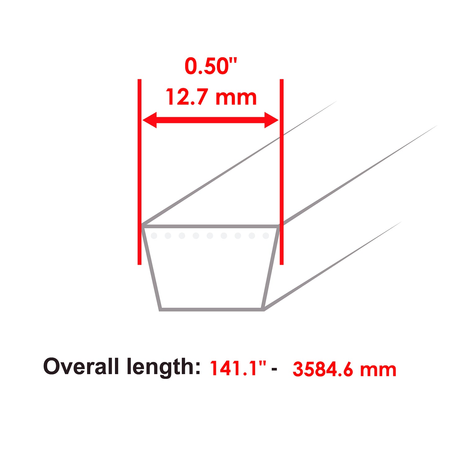 Deck Belt for Exmark Quest with 50 Inch Deck (312) (2005–2006)