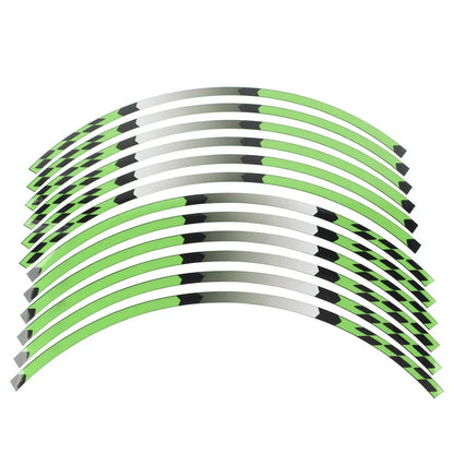 17" Rim Stripes Wheel Tape Decals Green for KAWASAKI NINJA 1000 250 300 (2011-2023)