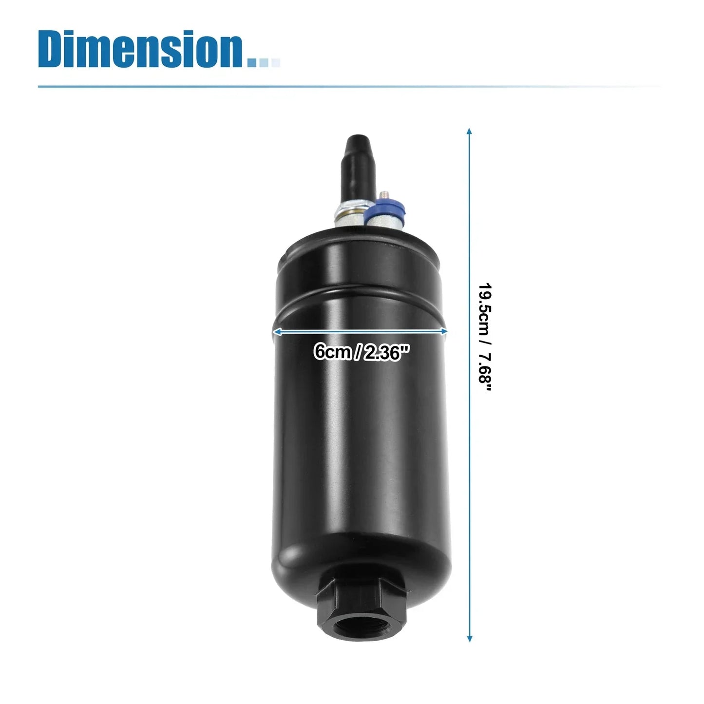 External Inline Fuel Pump Kit 10AN Inlet 8AN Outlet for Universal Vehicles