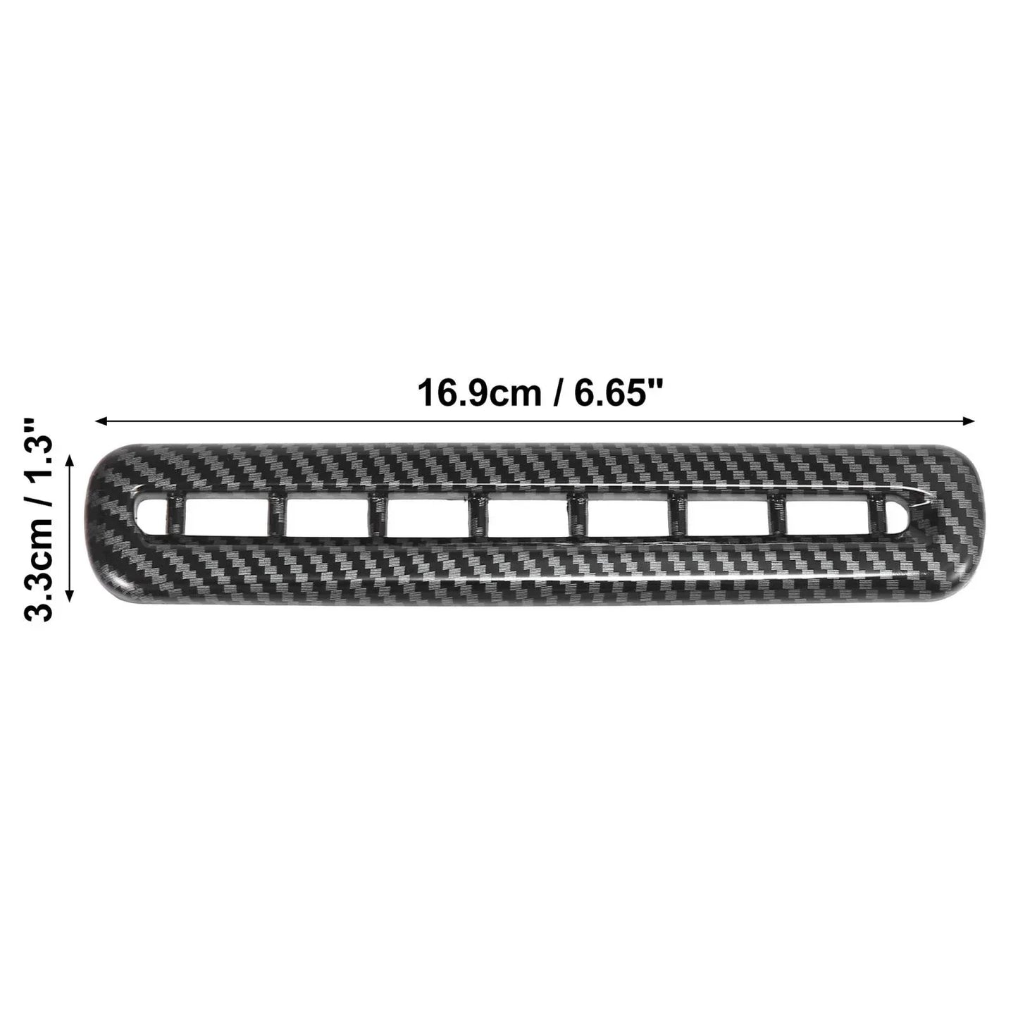 2 x Carbon Fiber Pattern Door AC Outlet Vent Covers for Dodge Challenger (2015-2019)