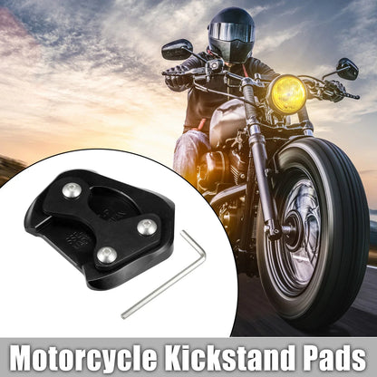 Kickstand Pad Set Aluminum Alloy for HONDA CB200X (2021-2022) Black