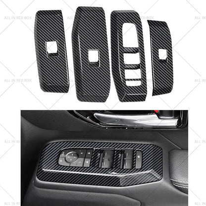 4Pcs Window Lift Panel Trim ABS Carbon Fiber for Toyota Prado LC250 (2024-2025)