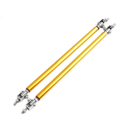 Gold Front Bumper Lip Splitter Strut Rod Tie Support Bar for Universal Car