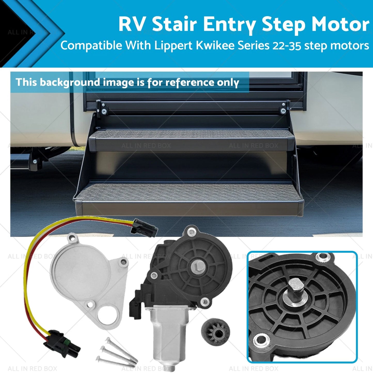 Electric RV Stair Entry Step Motor Kit for Lippert Kwikee (Pre-IMGL)