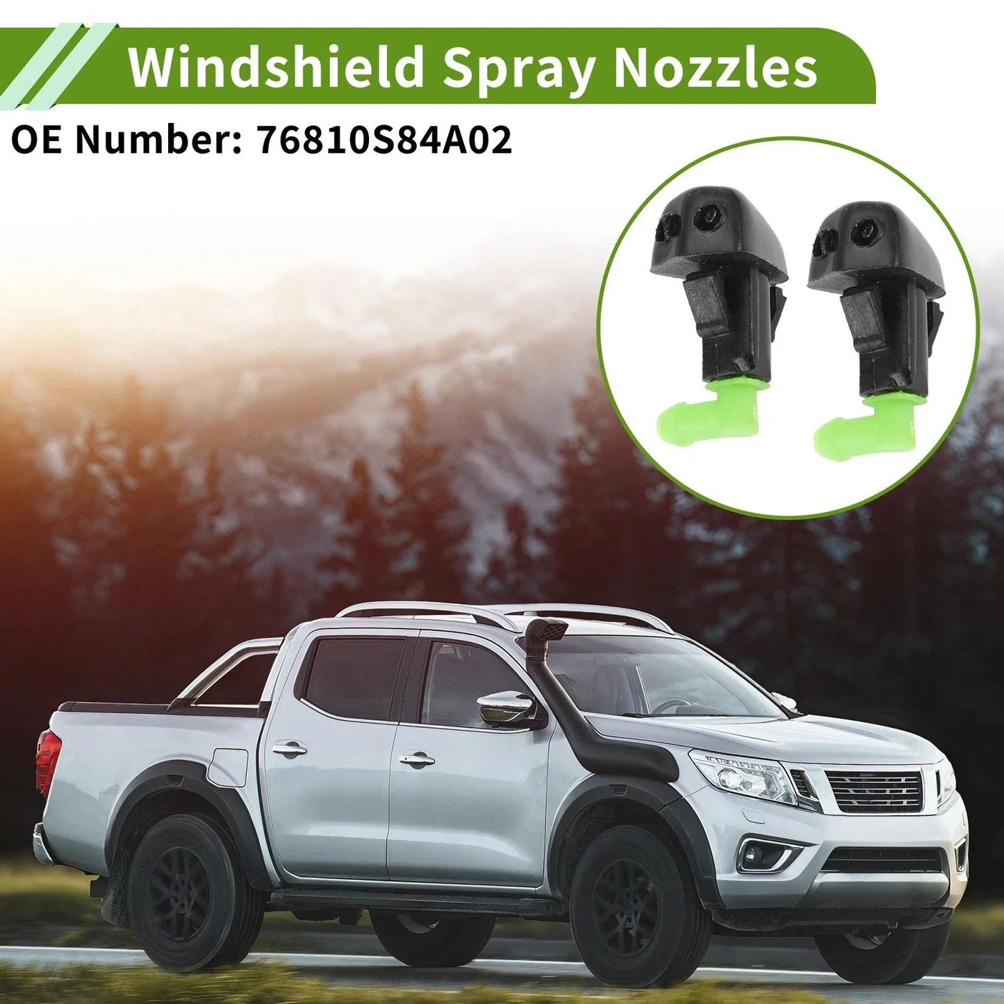 Windshield Washer Nozzle & Hose Connector for Honda (2001-2005)