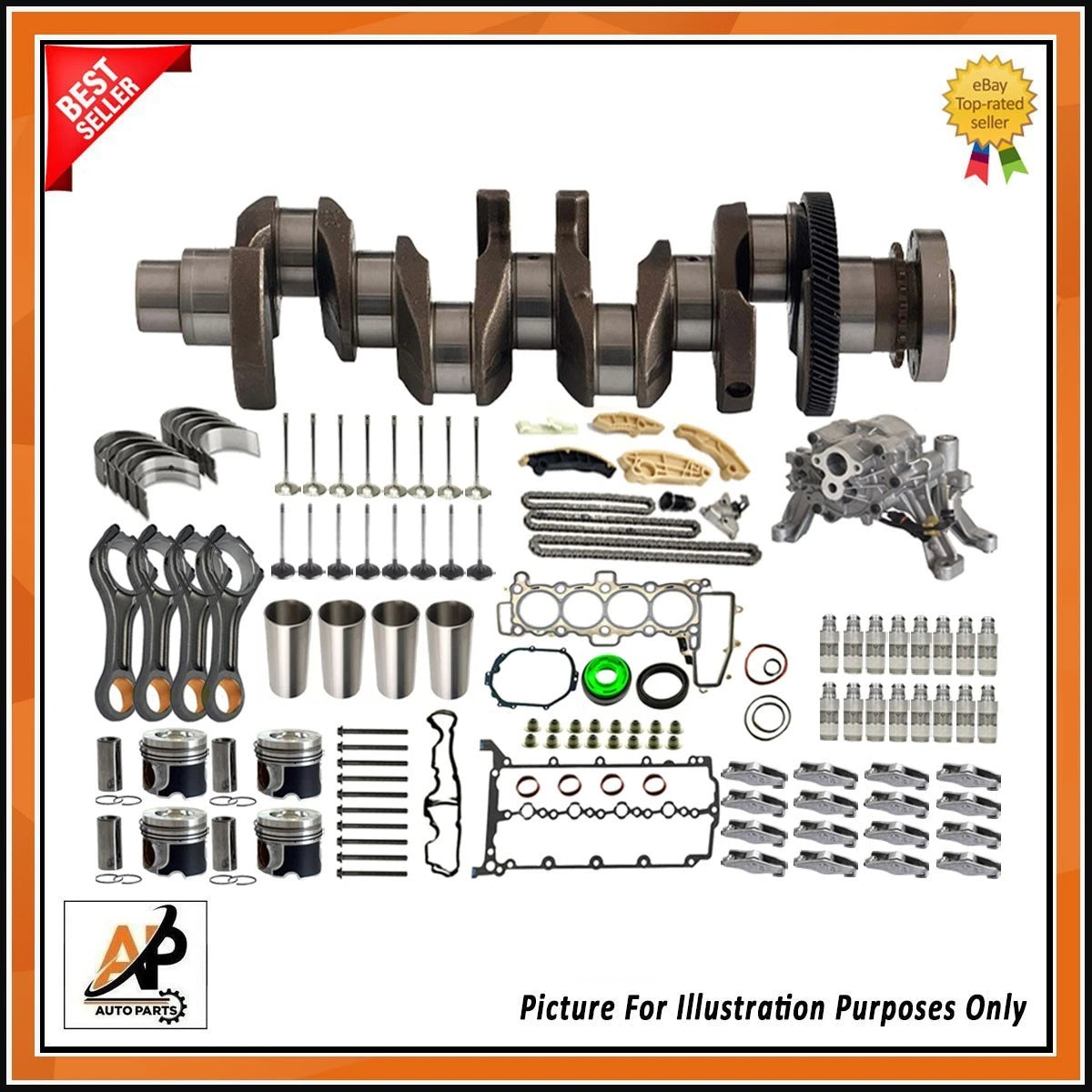 Crankshaft Engine Rebuild Kit for Jaguar Land Rover 204DTA 2.0D (2000–2019)