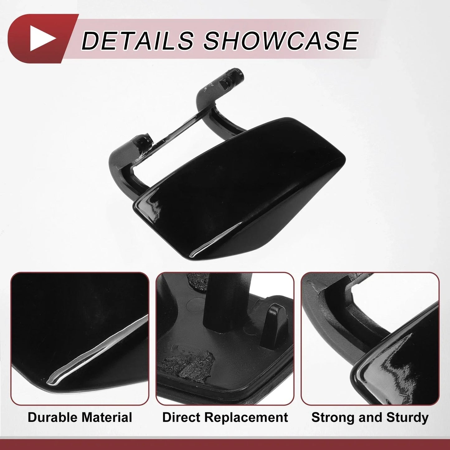 Front Right Washer Nozzle Cover for Mercedes-Benz CLA250 (2014-2019) Black 1 x