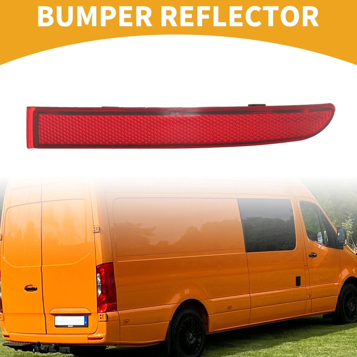 Rear Right Bumper Reflector for Mercedes Sprinter 1500 (2019-2022) Red