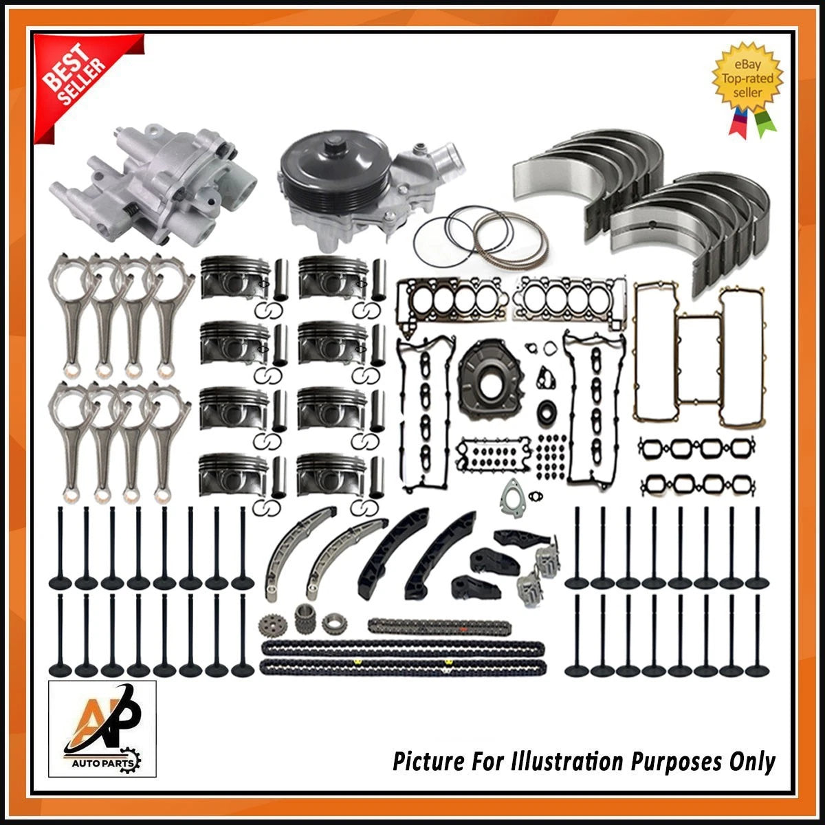 Engine Piston Rebuild Kit Heavy Duty for Land Rover Range Rover 5.0 (2013–2022)