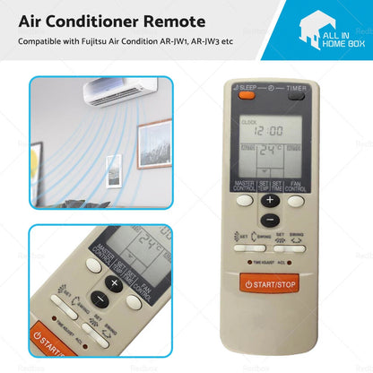 Fujitsu Air Con Remote for AR-JW1, AR-JW3, AR-JW11, AR-HG1, AR-HG2, AR-DB1