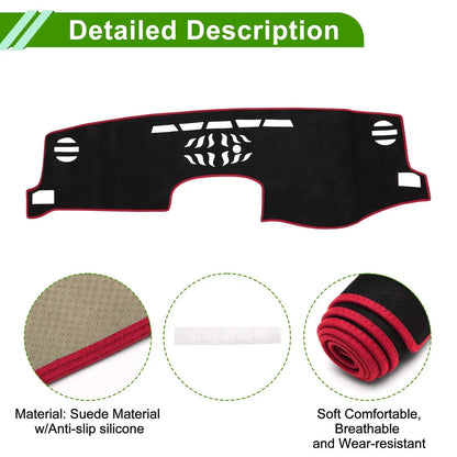 Dashboard Cover Mat for Lexus NX200T/NX300/NX300h (2014-2020) Black Red