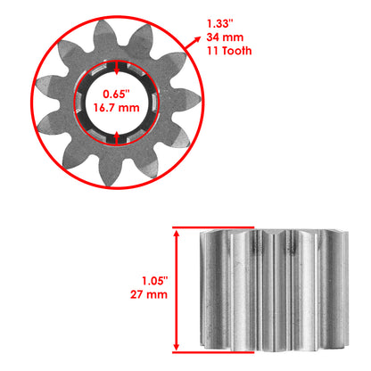 3-Pack Steering Sector Gear Replacement for John Deere 102 105 115 125 135 145 (1956–1989)