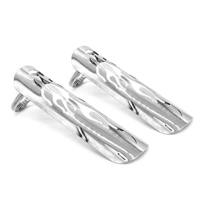 9" Flame Exhaust Pipe Heat Shield Covers for Harley Kawasaki