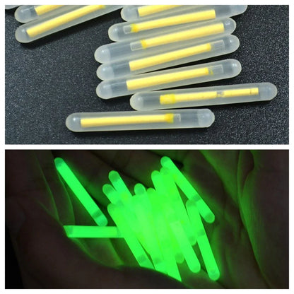 100pcs 1.5" Mini Green Glow Sticks for Night Golfing/Fishing