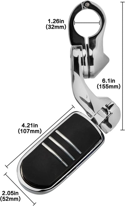 1-1/4" Motorcycle Highway Foot Pegs for Harley Touring