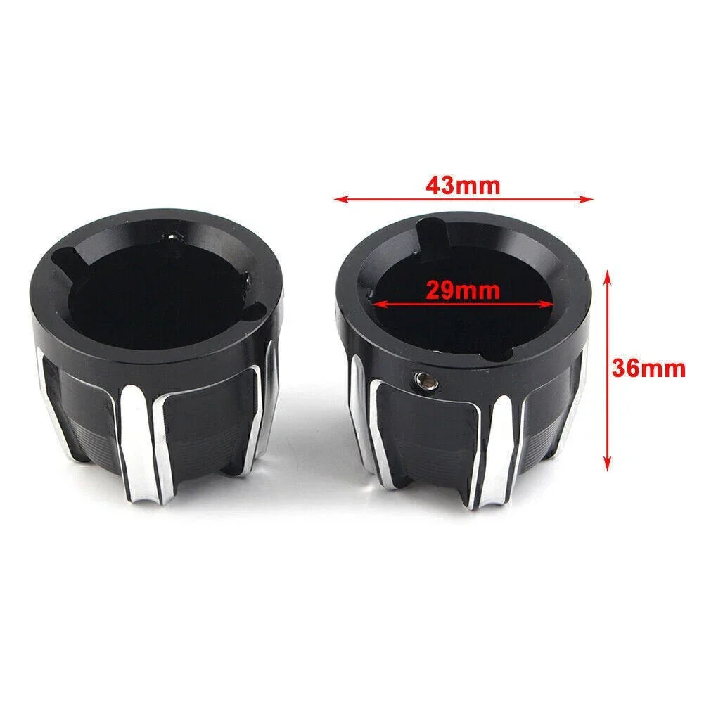 Front Axle Nut Cap Covers for Harley Softail Touring Street Glide