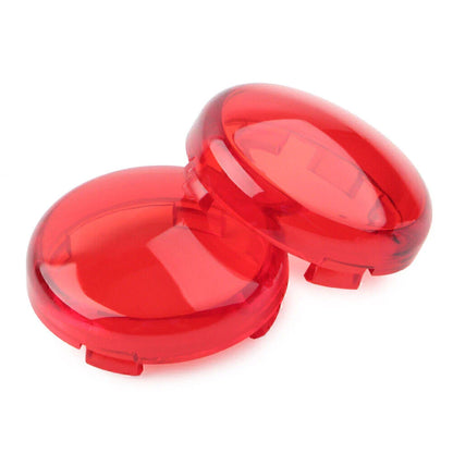 Red ABS Turn Signal Lens Light Covers for Harley Touring Softail Dyna