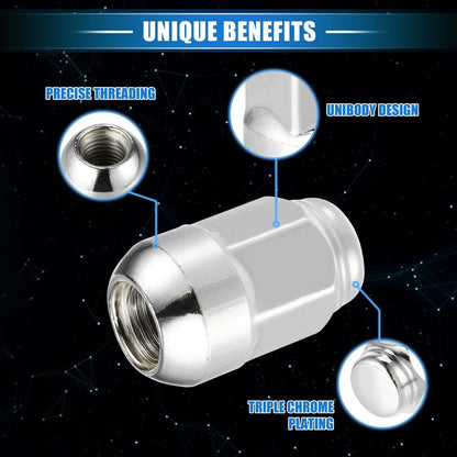 5 Pcs M12x1.5 Wheel Lug Nuts for Honda CR-V (Compatible, Durable)