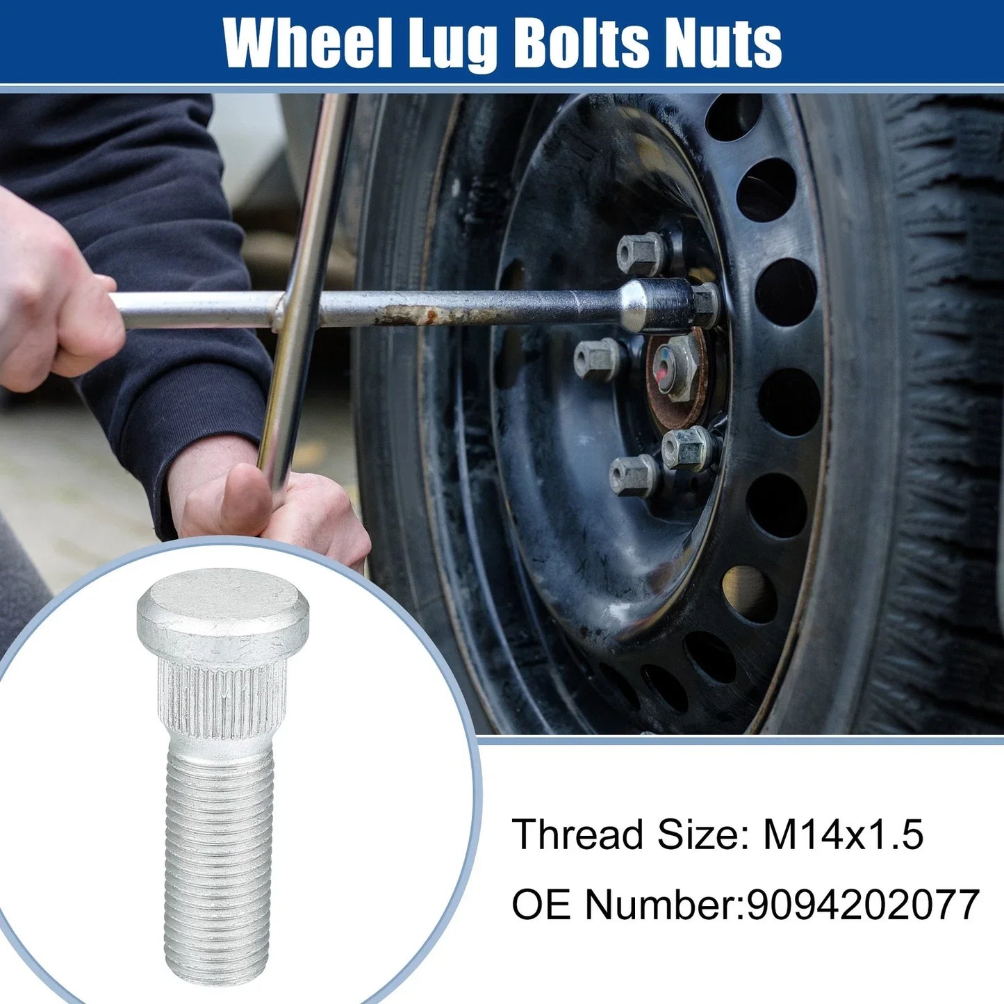5 x M14x1.5 Wheel Lug Bolts Nuts for Lexus LS460 LX570 (2007-2020)