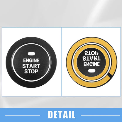 Engine Ignition Button Decal for Hyundai Sonata 2011-2014 Aluminum Alloy Black