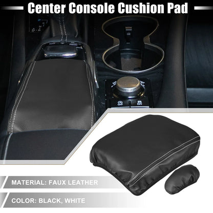 Center Console Pad Kit Armrest Cover for Lexus RX350 (2015-2022) Black White