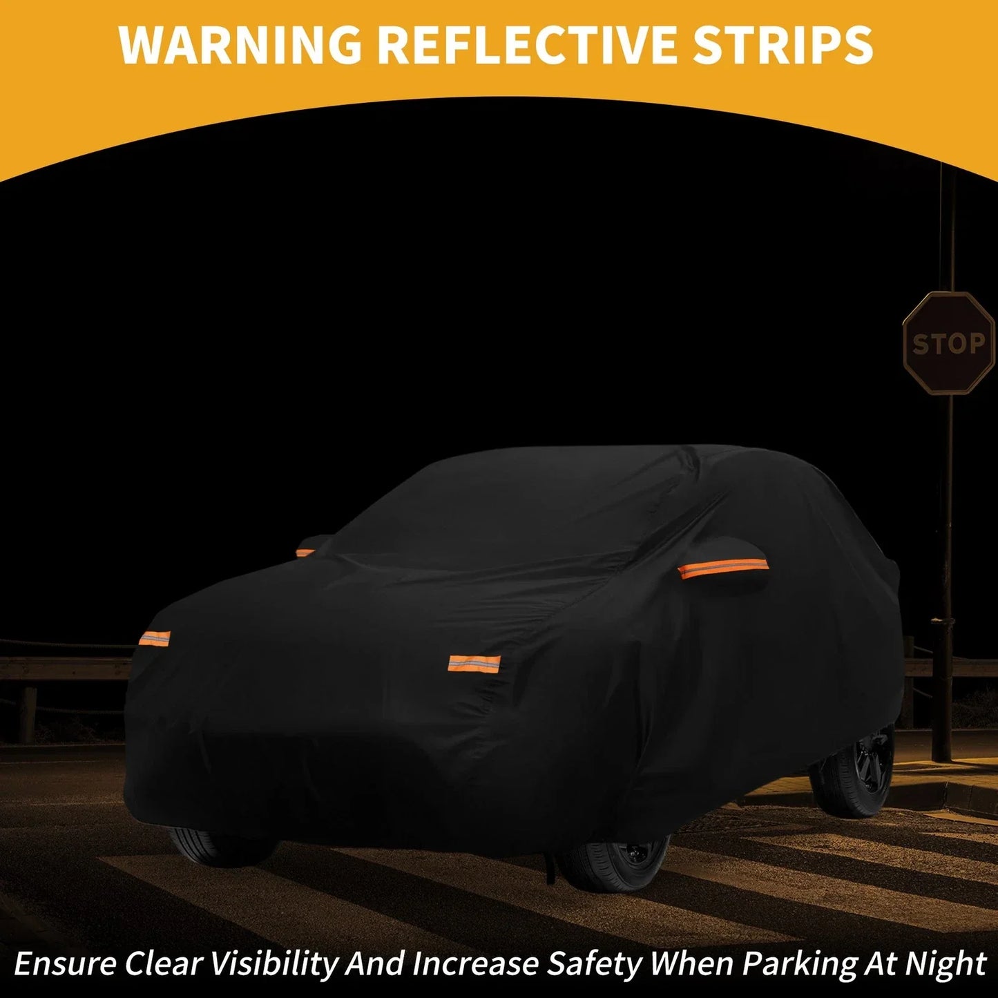 Waterproof All Weather Car Cover for Hyundai Tucson (2004-2024) Black 190T-PU