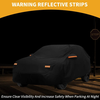 Waterproof All Weather Car Cover for Hyundai Tucson (2004-2024) Black 190T-PU