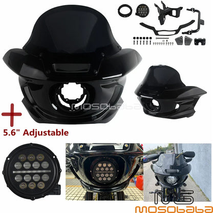 14.4" Windshield Headlight Fairing for Harley Softail FXBBS FXST FXLRS FXLR