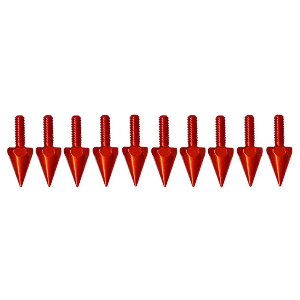 10Pcs Red Windshield Screws & 5MM Bolts for Motorcycle