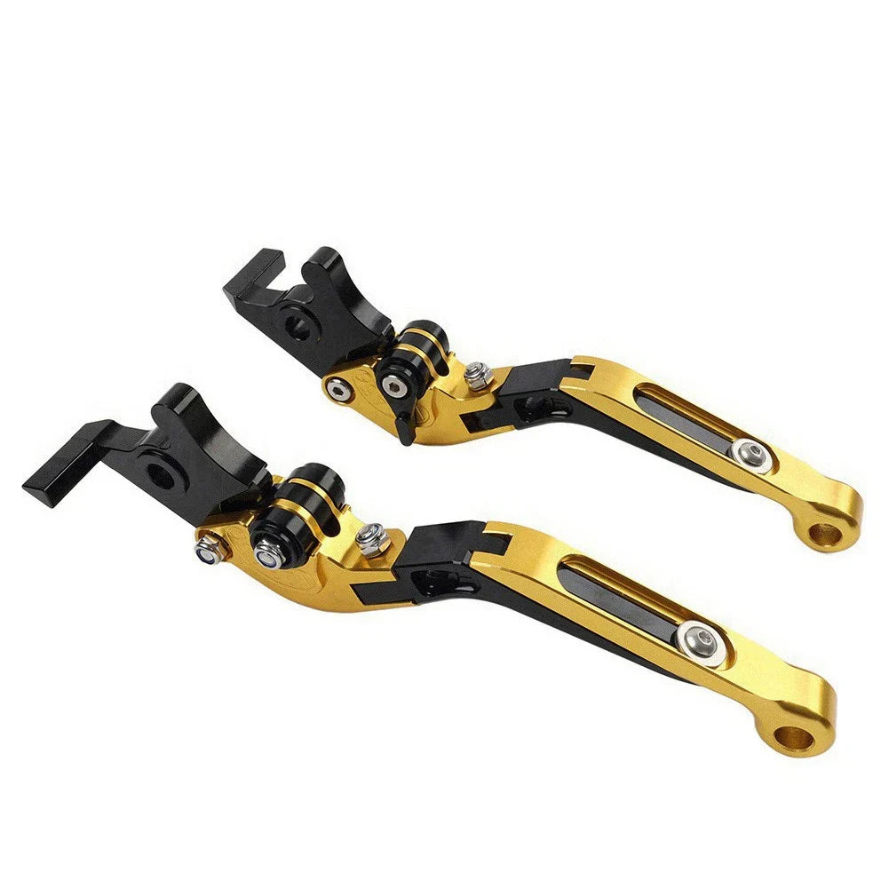 Gold CNC Folding Extendable Brake Clutch Levers for BMW S1000RR S1000R (2015-2019)