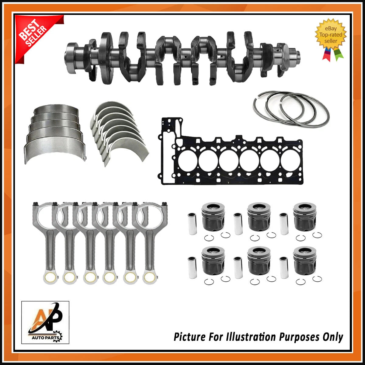 Crankshaft Rebuild Kit for BMW 135i 335i 535i X6 3.0 N54 (2008–2015)