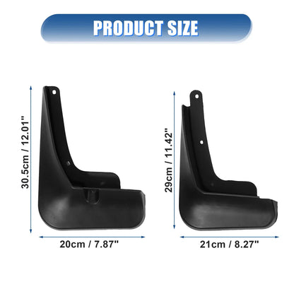 Mudguards Fender Kit for Hyundai Santa Fe 2019-2022 (2 x Screws, Black)