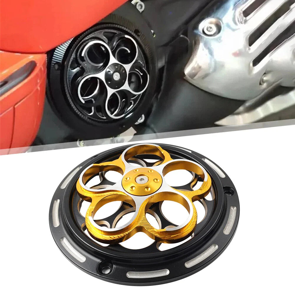 Gold Engine Cooling Fan Cover for Vespa Sprint Primavera 150 (2013-2023)