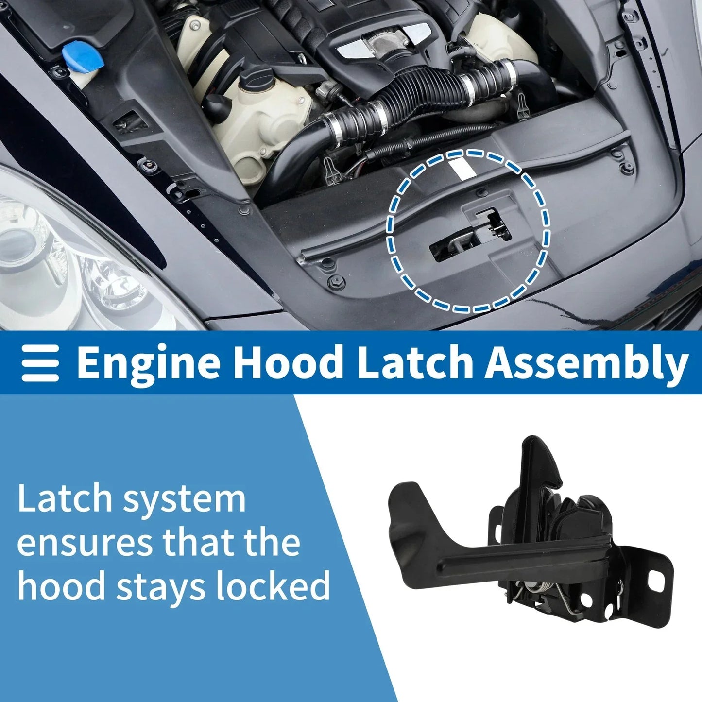 Hood Latch Assembly for Dodge Challenger (2008-2022) - 1 x Quality Replacement