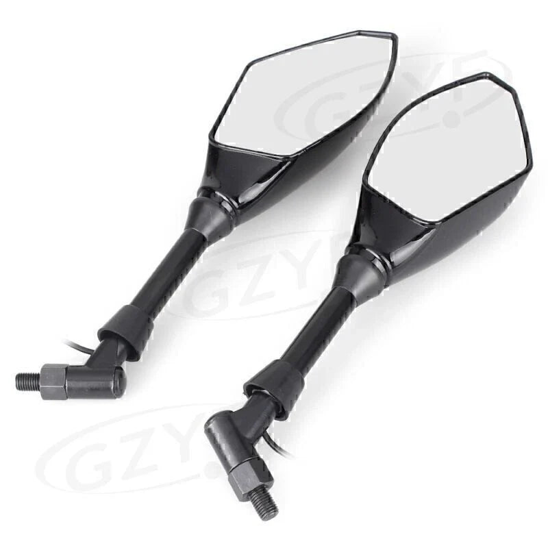 Black LED Turn Signals & Brake Lights for Universal Moto Mirrors