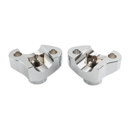1" CNC Handlebar Risers w/Mount Screws Chrome for Harley Davidson