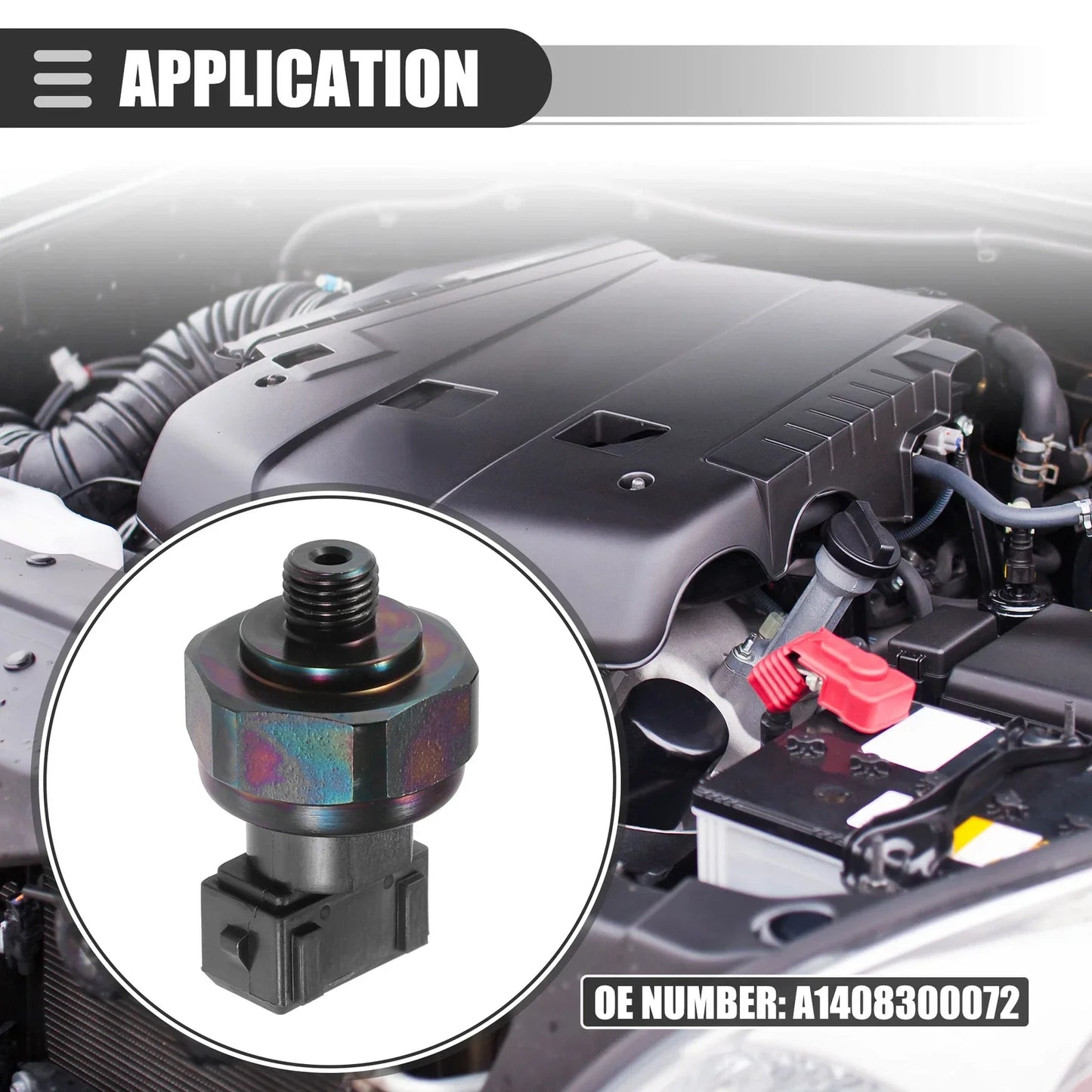 A/C Pressure Transducer Valve for Mercedes-Benz C220 (1994-1996) Metal Black