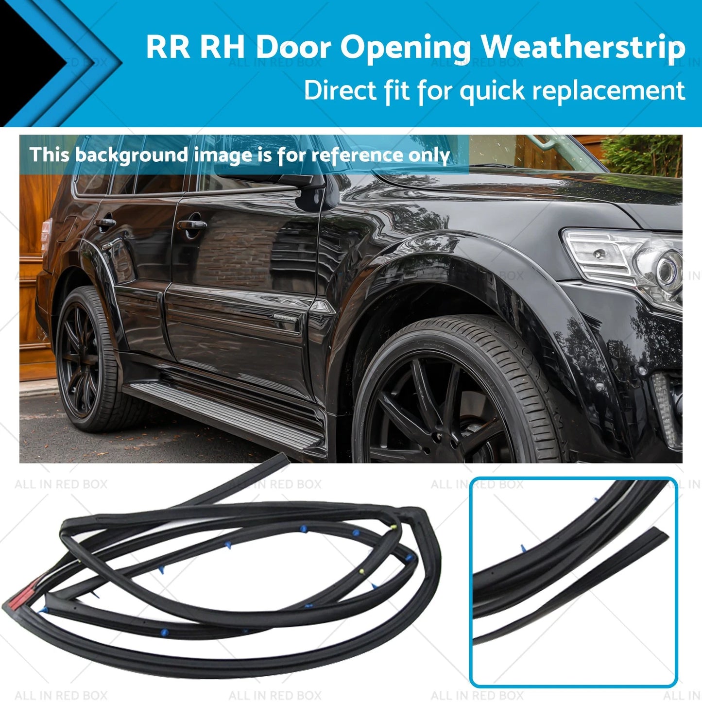 RR RH Door Weatherstrip for Mitsubishi Pajero V33 V36