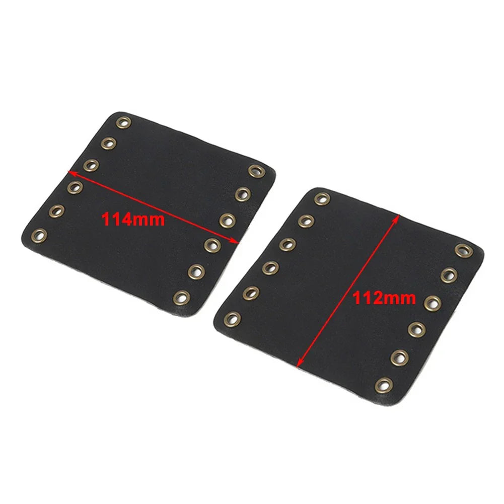 22mm Leather Hand Grip Covers for Universal Motorcycle - Black